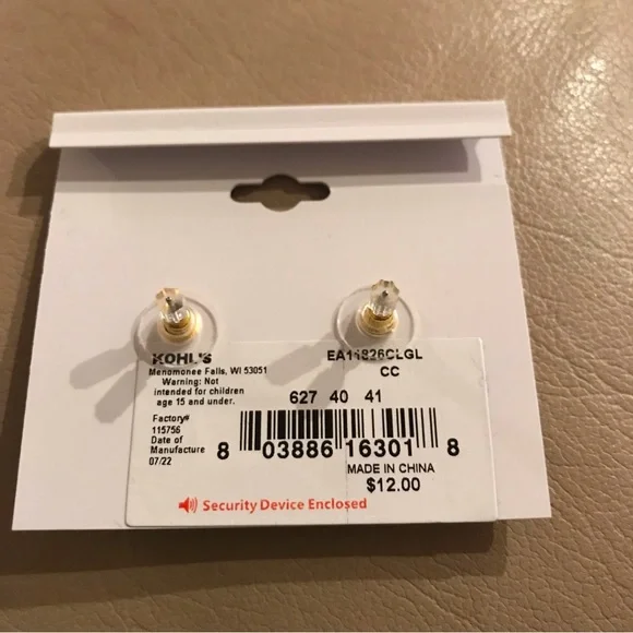 LC Lauren Conrad snowflake earrings gold and silver tone NWT - Picture 3 of 3